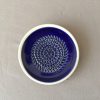 Keramikreibe blau Durchmesser 9 cm, handbemalt, spülmaschinenfest, hergestellt in einer kleinen Manufaktur in Nijar