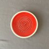 Keramikreibe rot Durchmesser 9 cm, handbemalt, spülmaschinenfest, hergestellt in einer kleinen Manufaktur in Nijar
