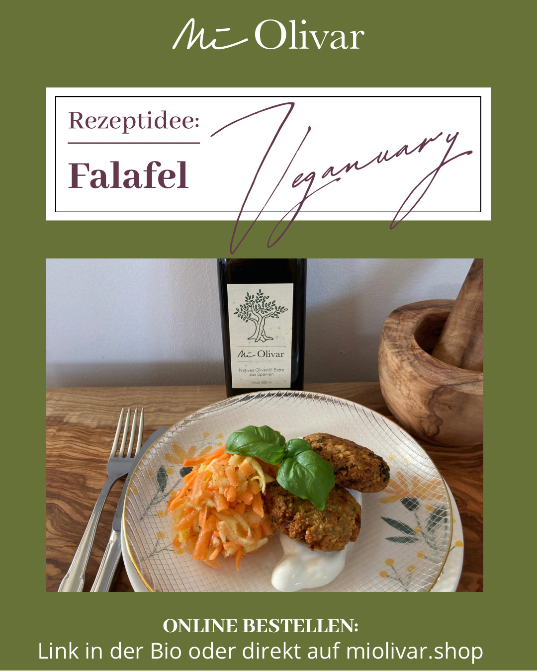 You are currently viewing Veganuary Genuss: Einfaches Falafel Rezept – Falafel selber machen mit Spanischem Olivenöl von Mi Olivar
